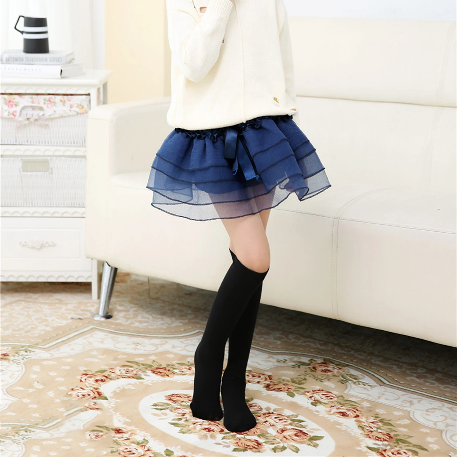 Длинные бамбуковые носки до колен мягкие дышащие и удобные дизайнерские для