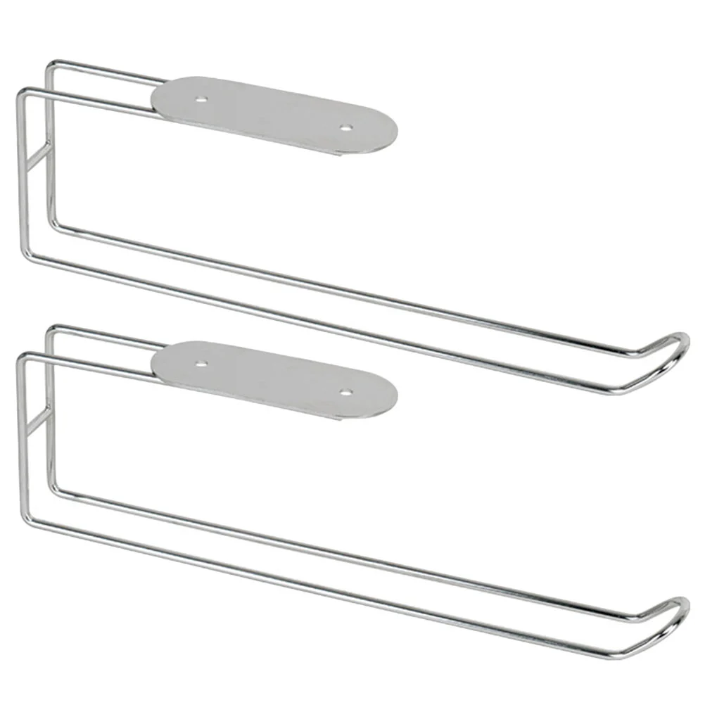

2 Pcs Animal Toilet Paper Holder Household Towel Hotel Cabinet Wall-mounted Stainless Steel Cat Rack
