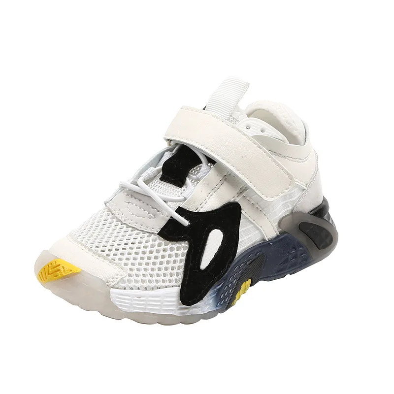 

Boys Breathable Summer Assorted Sneakers Hook & Loop Versatile 2022 New Mesh Non-slip Children's Fashion Sneakers for Running PU