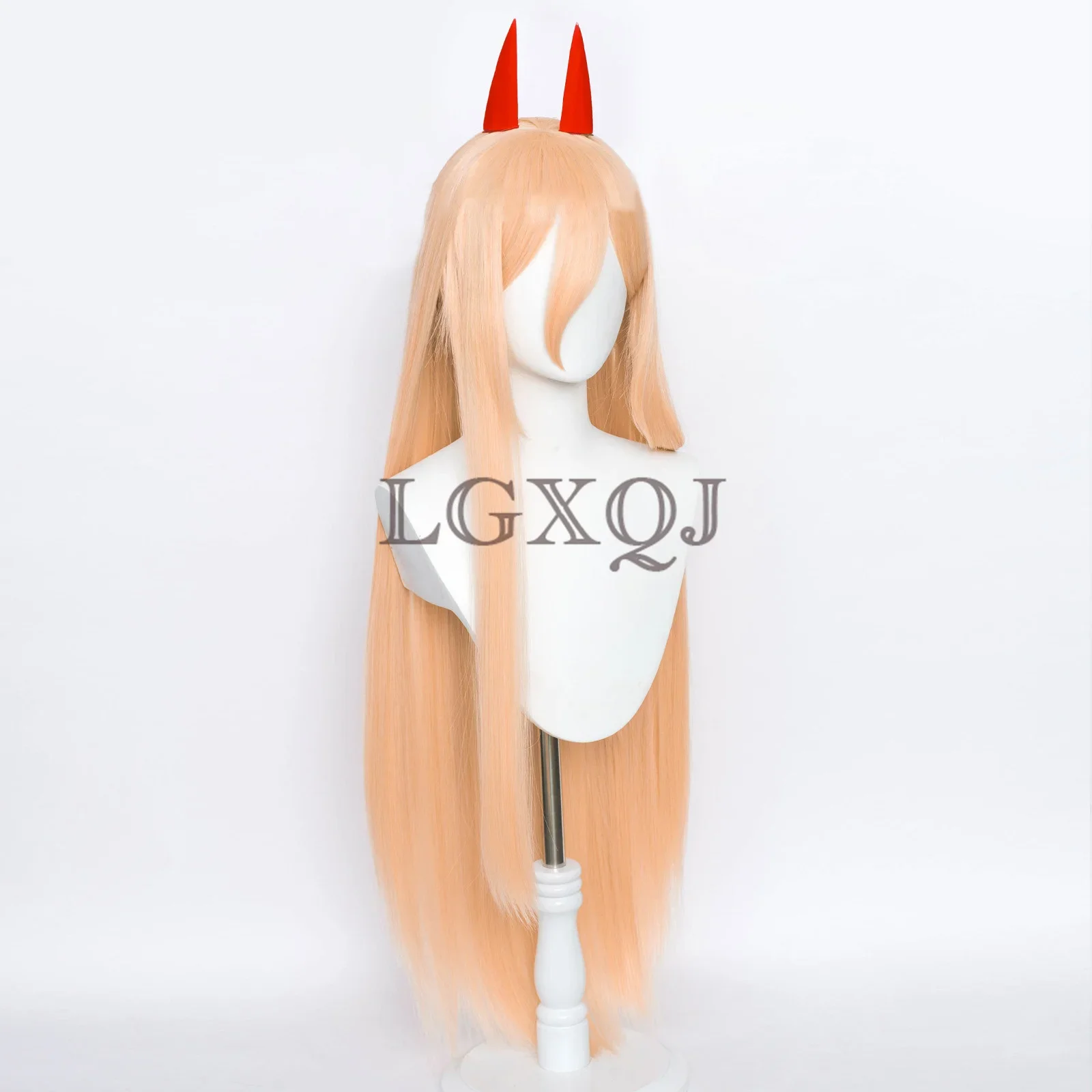 100 см Orange Power Косплей Бензопила Мужской Парик Парики Рога Makima Термостойкие Волосы