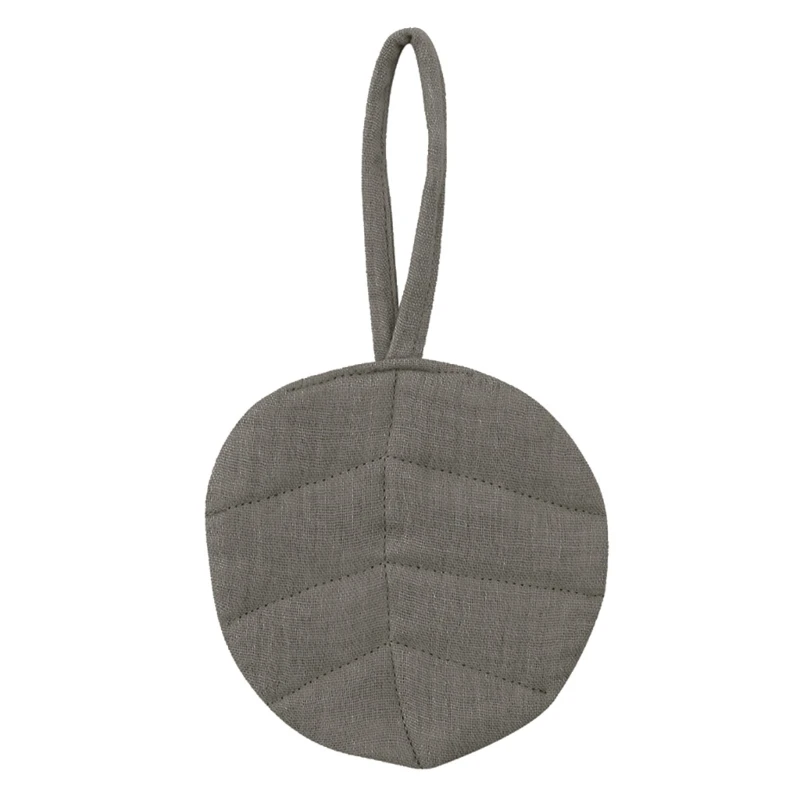 

Baby Pacifier Clip Chain Pendant, Soft Cotton Leaf-shape Soother Holder Decor Dummy Nipple Hanging Ornament for Newborn