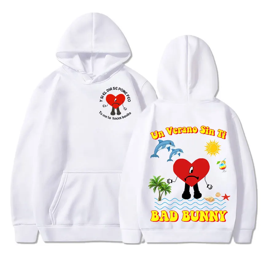 

Autumn Men Hoodie Bad Bunny UN VERANO SIN TI Music Album Print Hoodie Streetwear Unisex Oversized Pullover Sweatshirts Tracksuit