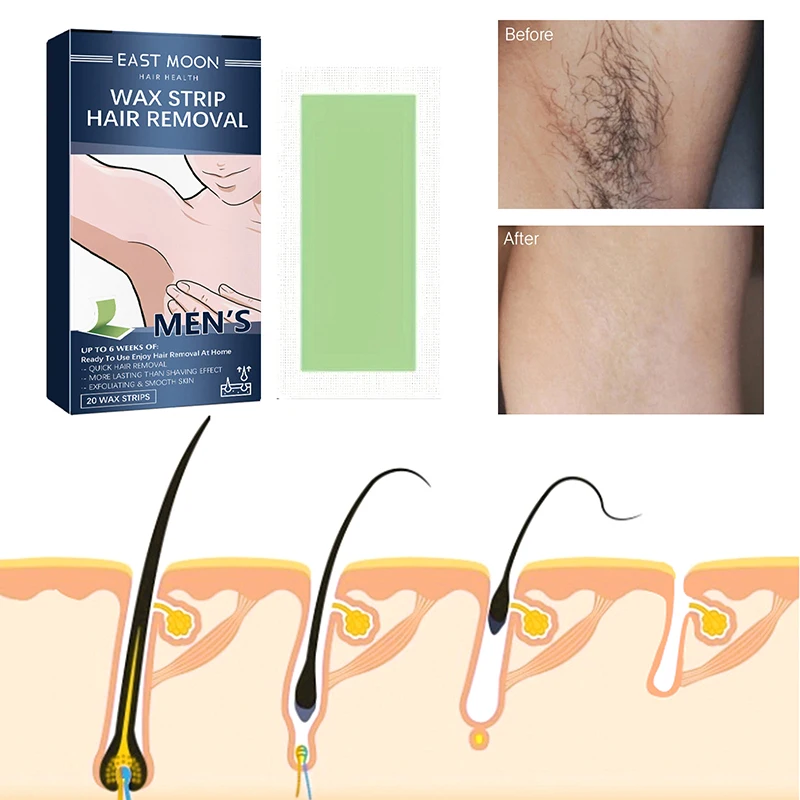 20 шт./кор. восковые полоски для депиляции удаления волос восковая бумага