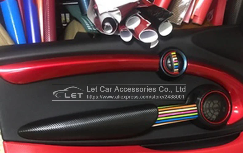 Стайлинг автомобиля красная Глянцевая металлическая блестящая Автомобильная