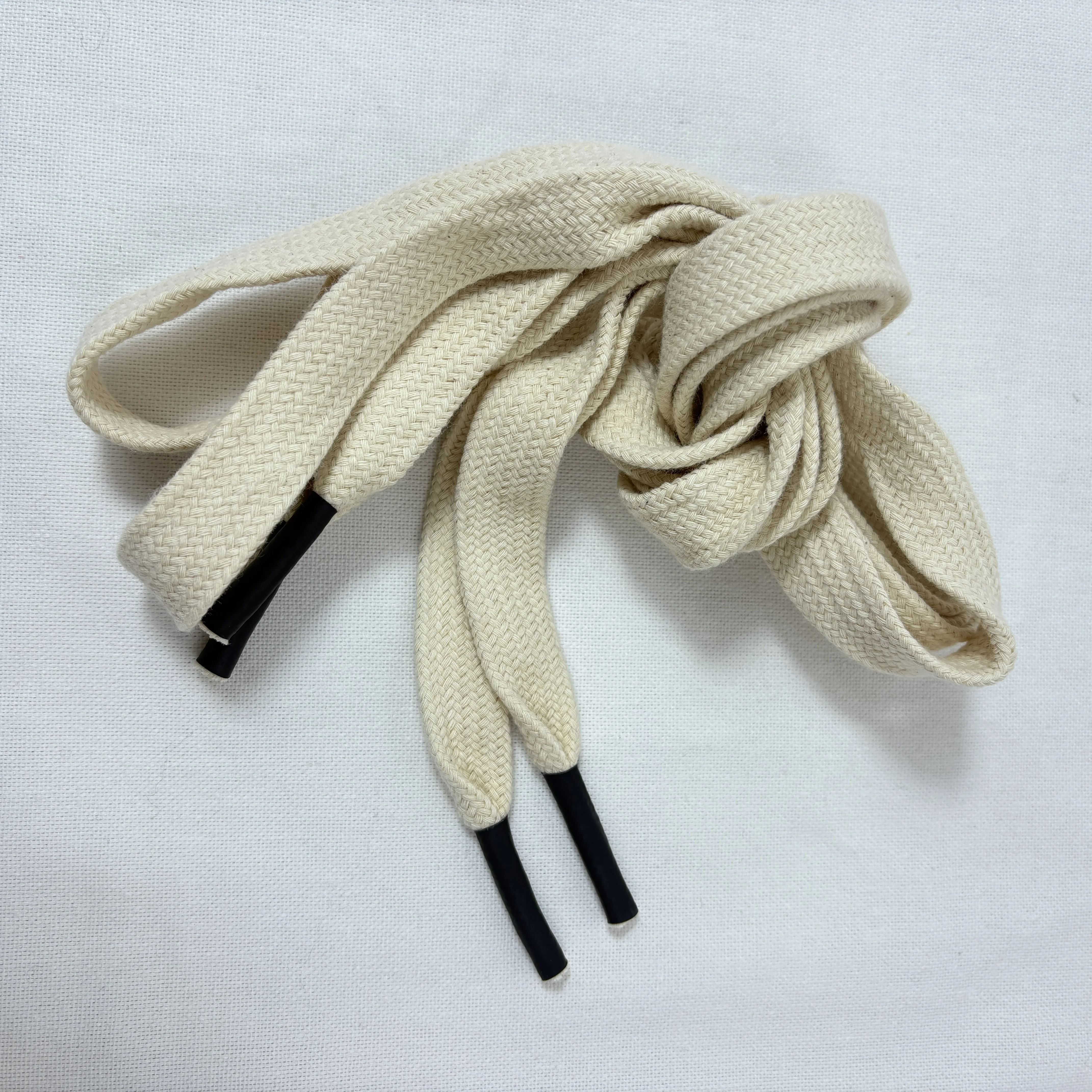 Фото Rice White Qwa Owens Man Jumbo Shoes Кружева 100% женский хлопок Сменный шнурок Широкий толстый шнурок для высоких сапог Низкие кроссовки №5