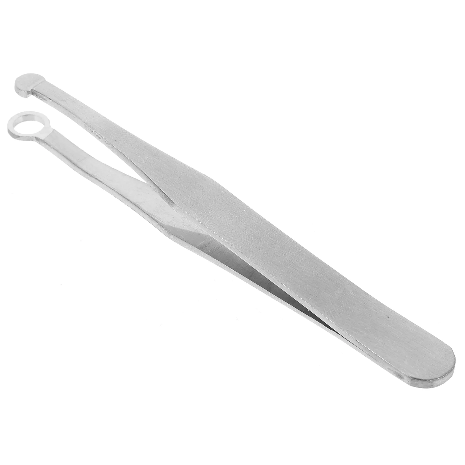 

1Pc Stainless Steel Nasal Hair Tweezer Round Head Nasal Hair Eyebrow Clip Trimming Tool for Adults (Silver)