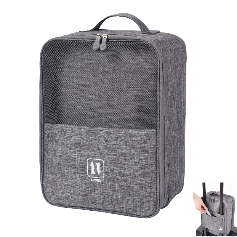 

2023 Black Gray Portable Shoe Bag for travel Waterproof storage organizer Fashion suitcase Organizers travel Shoes Storage Bag