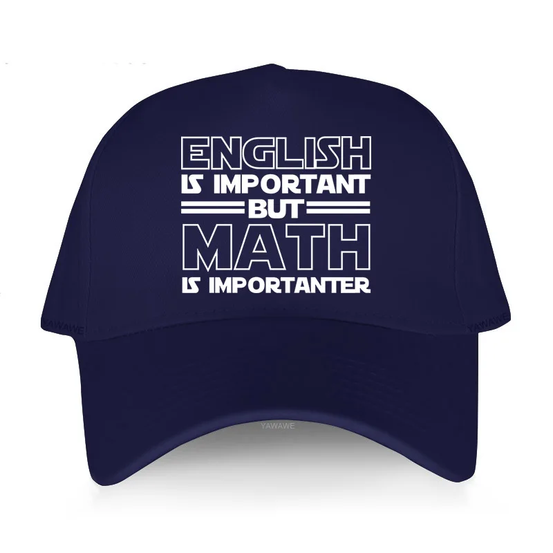 

men cotton Baseball Cap hip-hop hats ENGLISH IS IMPORTANT BUT MATH IS IMPORTANTER Fashion print sun hatvisor Unisex Snapback hat