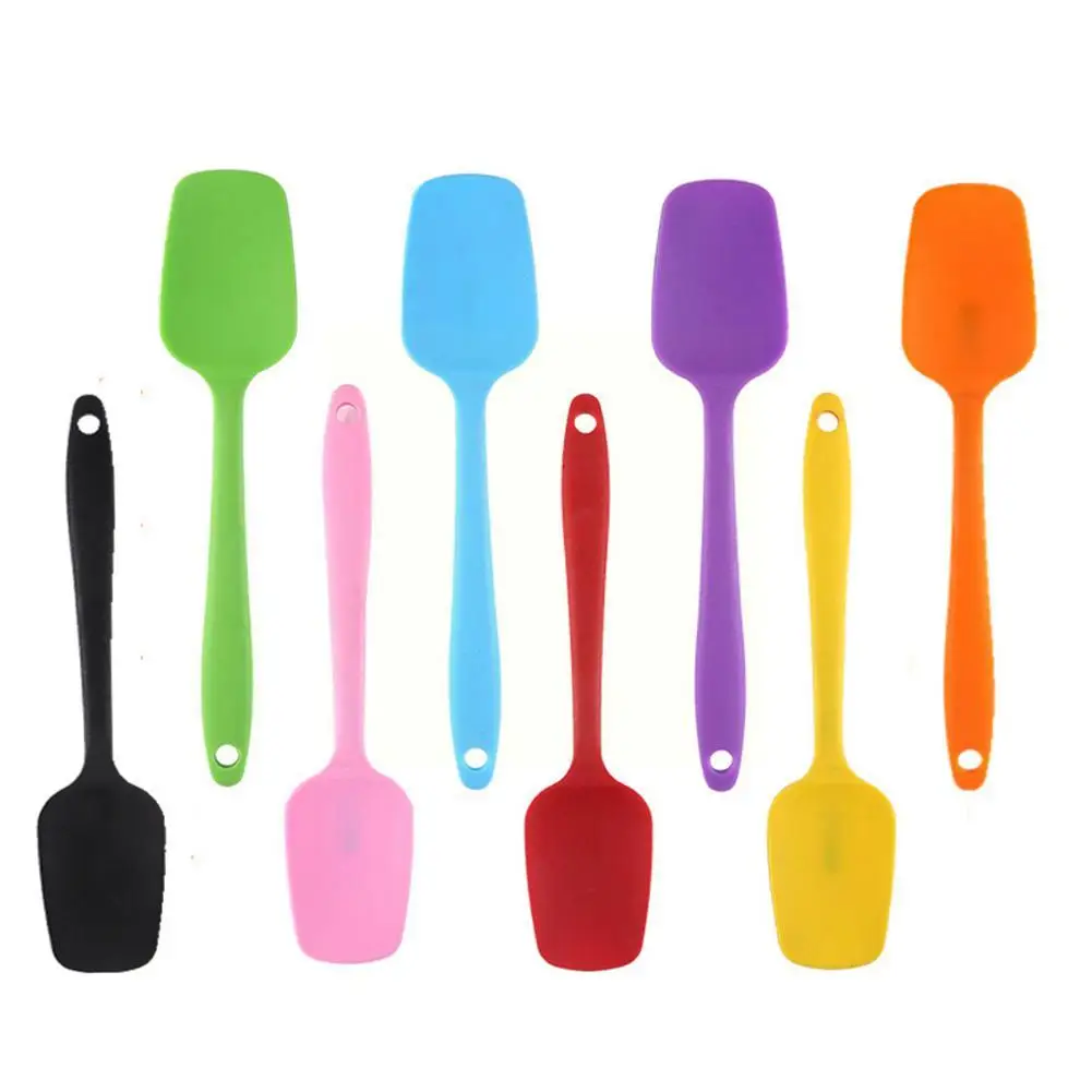 Universal Heat Resistant Integrate Handle Silicone Spoon Spatula Cream Ice Cake Bakeware Utensil Scraper Kitchen Tool X5a9 images - 6