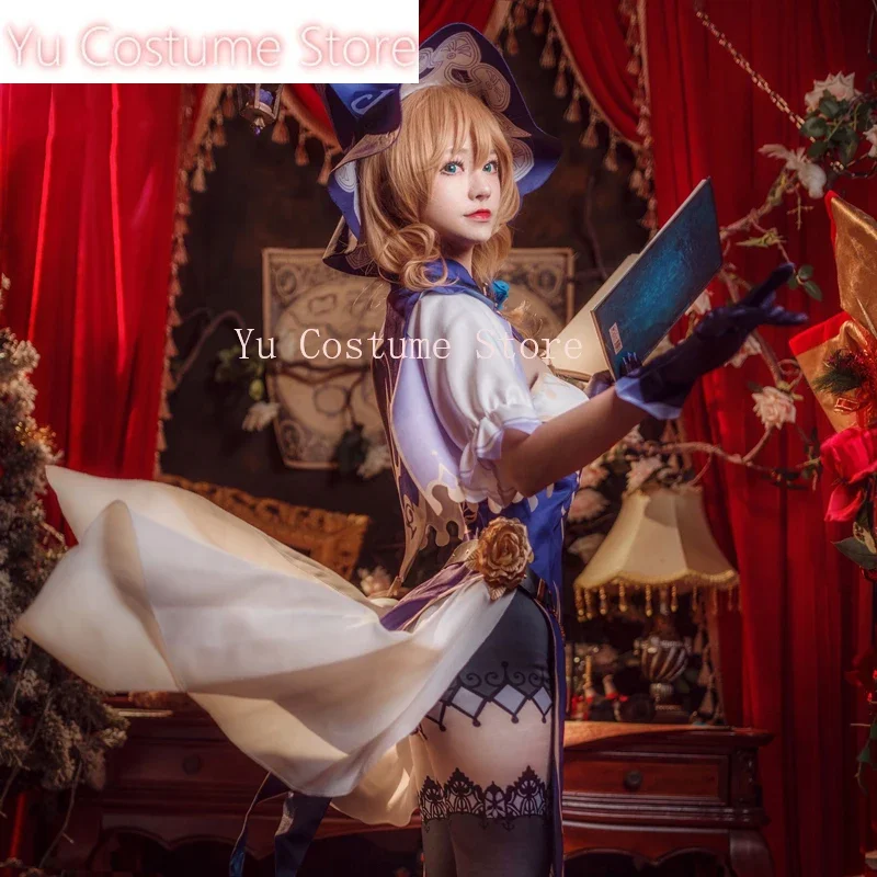 Аниме! Genshin Impact Mondstadt Lisa библиотекарское платье фокусника прекрасная униформа