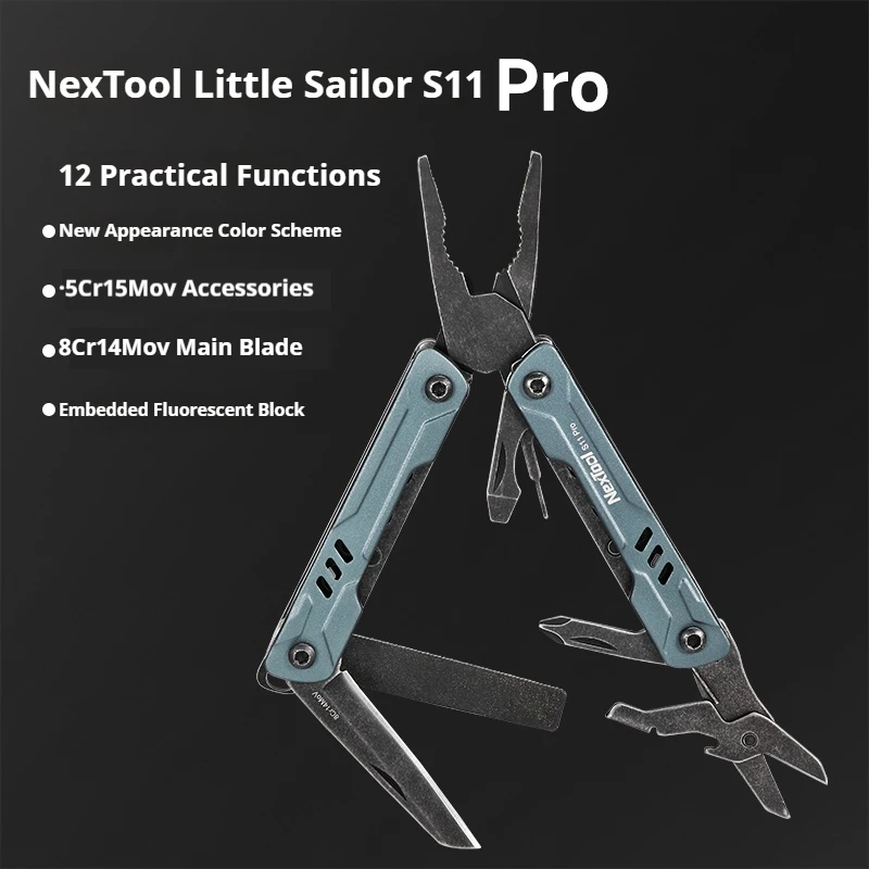 Фото Многофункциональные плоскогубцы NexTool S11pro, комбинированный инструмент, плоскогубцы для кемпинга на открытом воздухе №5