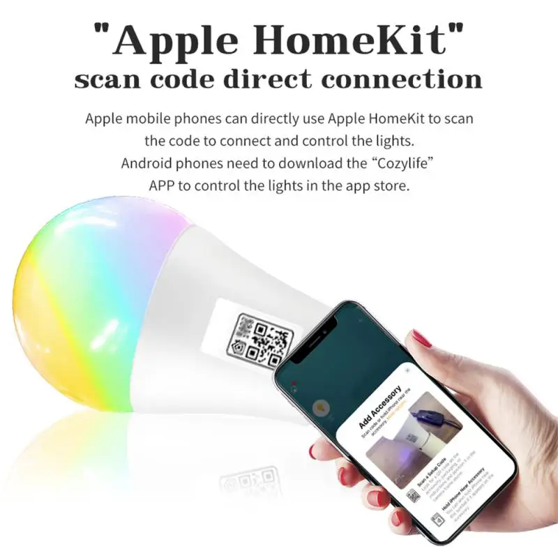 

Сертифицированная светодиодная умная лампа Homekit с Wi-Fi, функция голосового управления Siri, управление через приложение, RGB, ночная лампа для Apple Home Kit APP Alexa Google Home