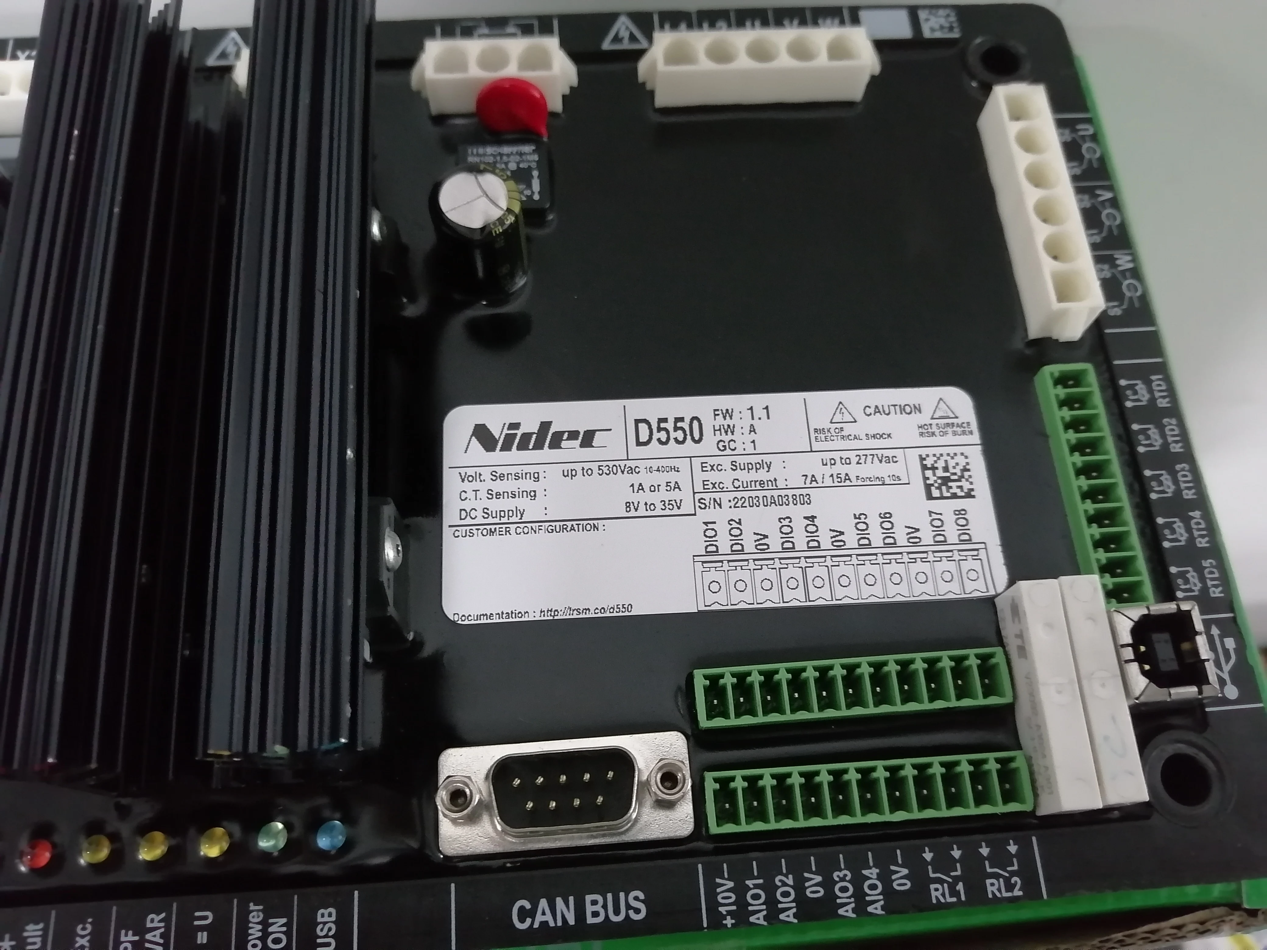 Оригинальный цифровой автоматический регулятор напряжения AVR D550 генератор для