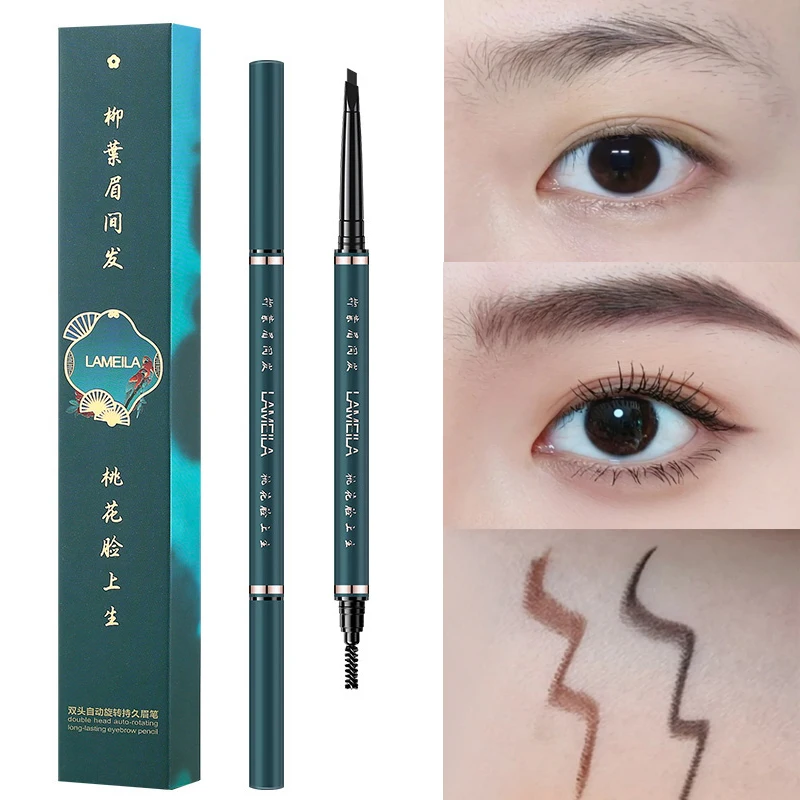 

6 Colors Natural Eyebrow Pencil Makeup Double Heads Automatic Eyebrow Pen Waterproof Long-lasting Easy Ware Eyes Makeup Tools