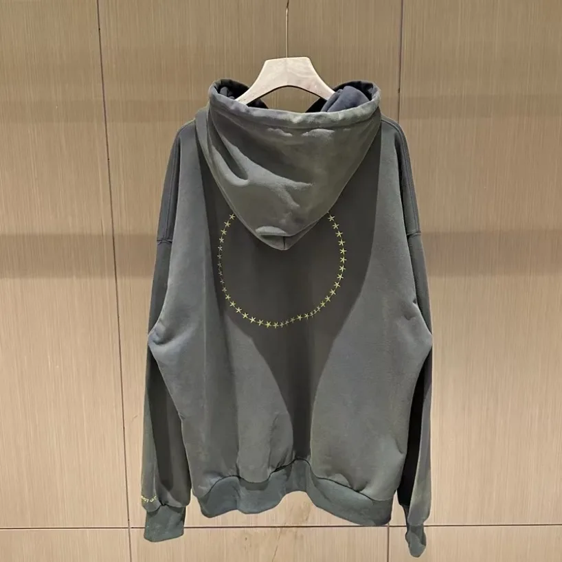 Оливково-зеленый Grailz Project вышитый значок потертый свитшот с распылителем