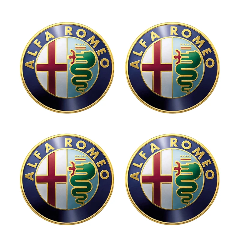 

4 шт., 56 мм, наклейки на колеса автомобиля, центральная крышка ступицы, эмблема автомобиля, значок, наклейка для Alfa Romeo Stelvio Giulia 159 Giulietta, автоаксессуары