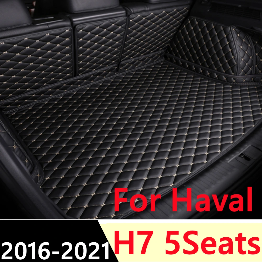 

Car Trunk Mat For Haval H7 5Seats 2016-21 All Weather XPE Leather Custom FIT Rear Cargo Cover Carpet Liner Tail Boot Luggage Pad