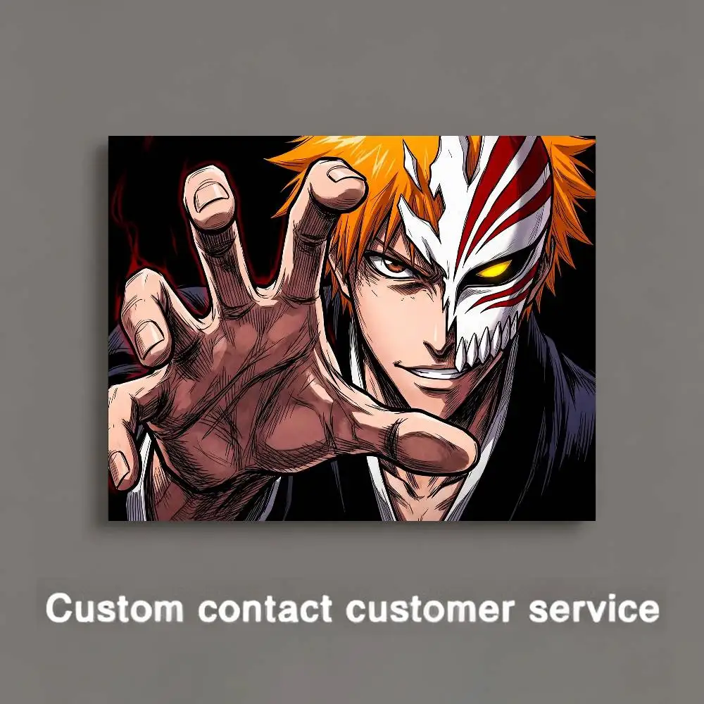 Фото B-BLEACH K-Kurosaki Ichigo Настраиваемый HD-постер для стен с самоклеящейся водонепроницаемой основой №2