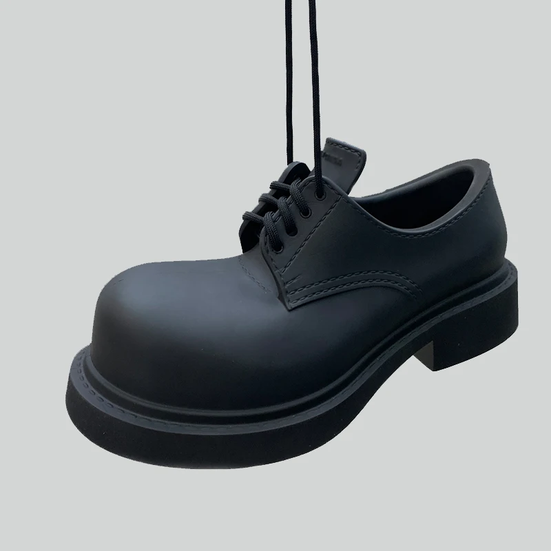 

Men Women Platform Derby Shoes Vintage Casual Female Thick Bottom Oxfords Couples Lace Up Leather Shoes Ladies Single Shoes