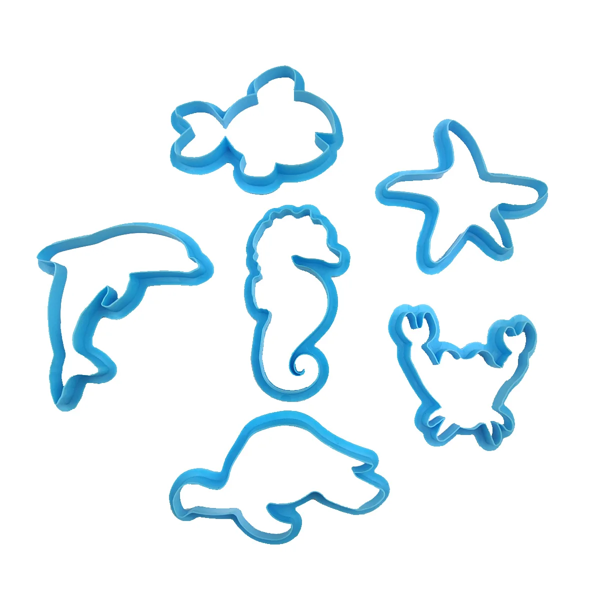 

6Pcs Marine Animal Cookie Cutter Mold Sea Turtle Starfish Crab Biscuit Fondant Cake Decorating Mould Diy Kitchen Baking Tools