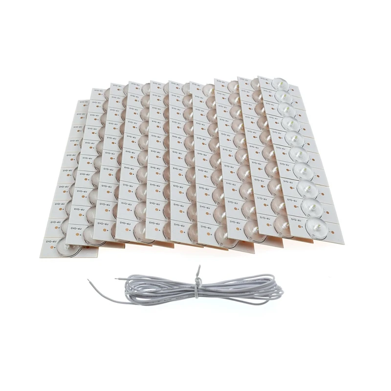 

100PCS 6V SMD Lamp Beads With Optical Lens Fliter For 32-65 Inch LED TV Repair Led Light Strip Parts Accessories