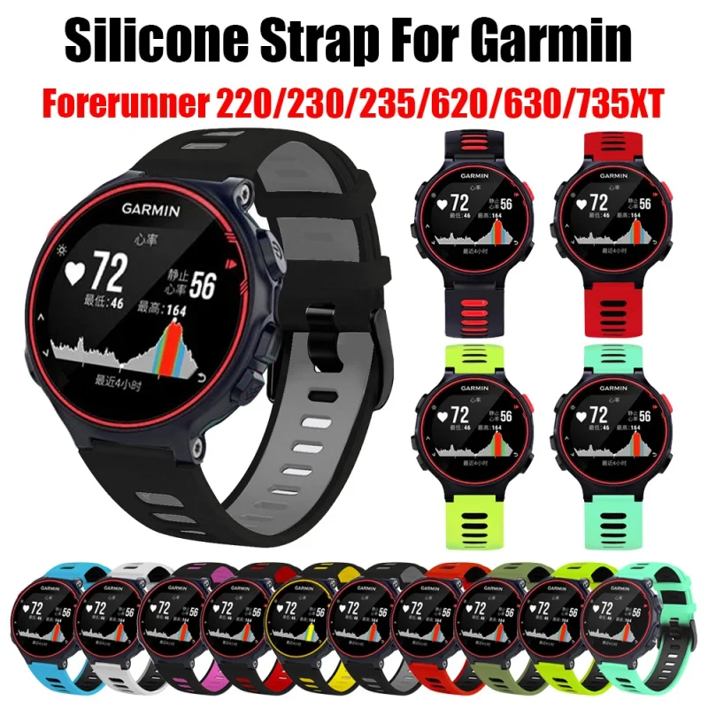 

Ремешок для смарт-часов Garmin Forerunner 735XT, сменный ремешок для часов Garmin Forerunner 230/220/235/620/630/735