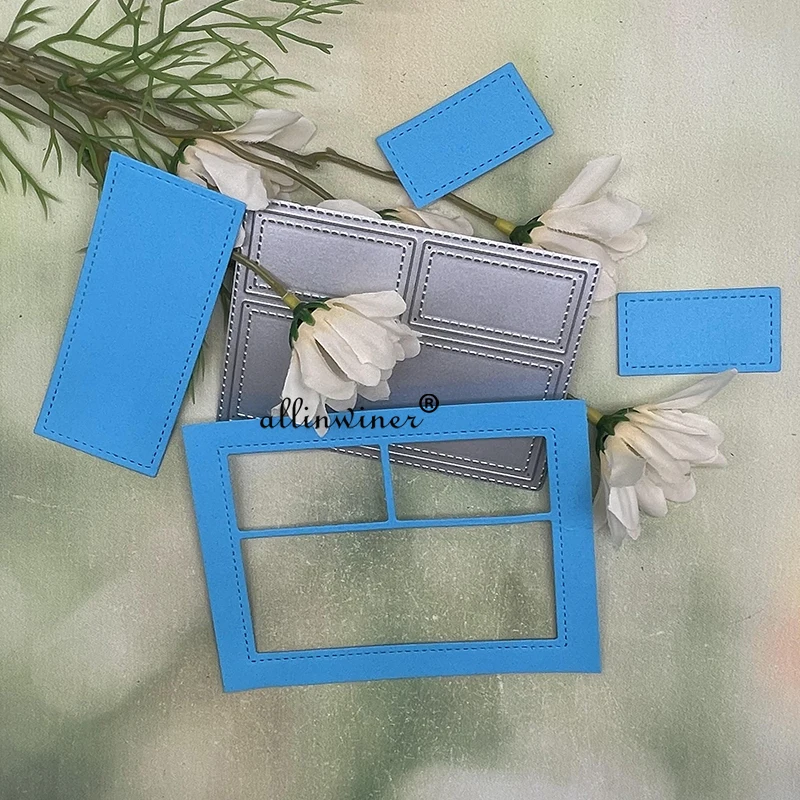 

Прямоугольные технические трафареты для высечки, трафареты для рукоделия, скрапбукинга, декоративное тиснение, ручная работа, высекальный шаблон