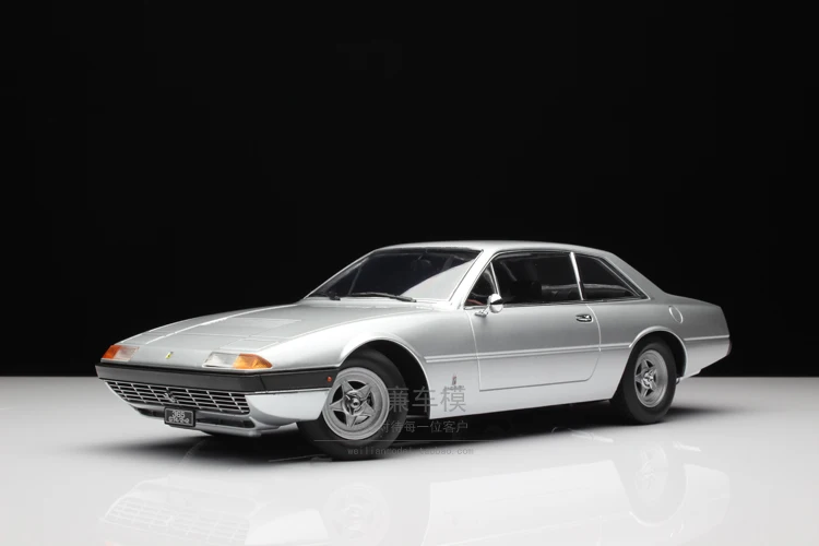 

KK 1:18 Ferrari 365 1972 Silver Limited Edition Metal Static Car Model Toy Gift