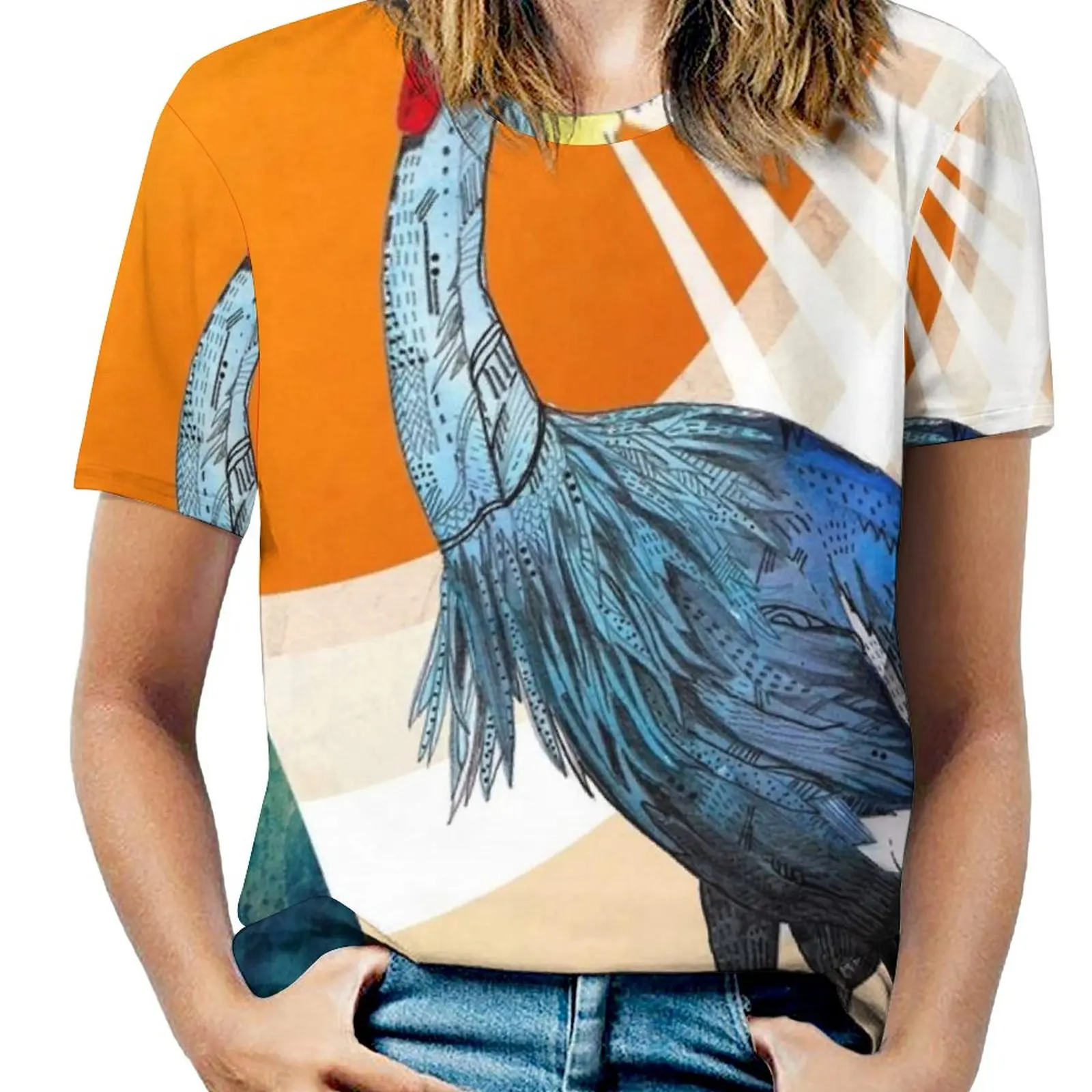 

Футболка женская летняя с круглым вырезом и коротким рукавом