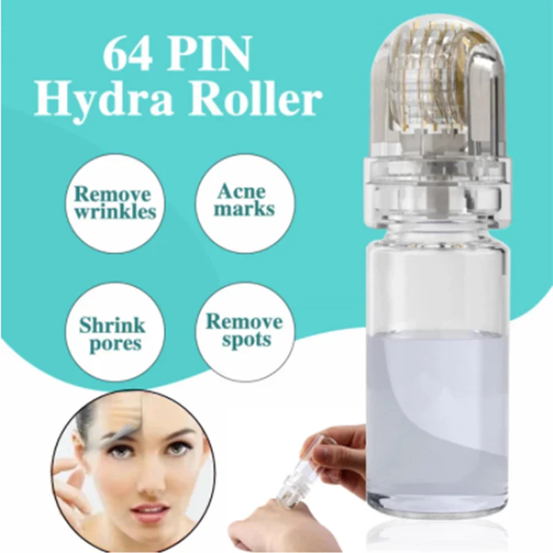 Roller 64 Needles Stamp 20 Needles Microneedle Anti-aging Roller Essence Injection 0.25mm 0.5mm 1.0mm Gold Microneedle