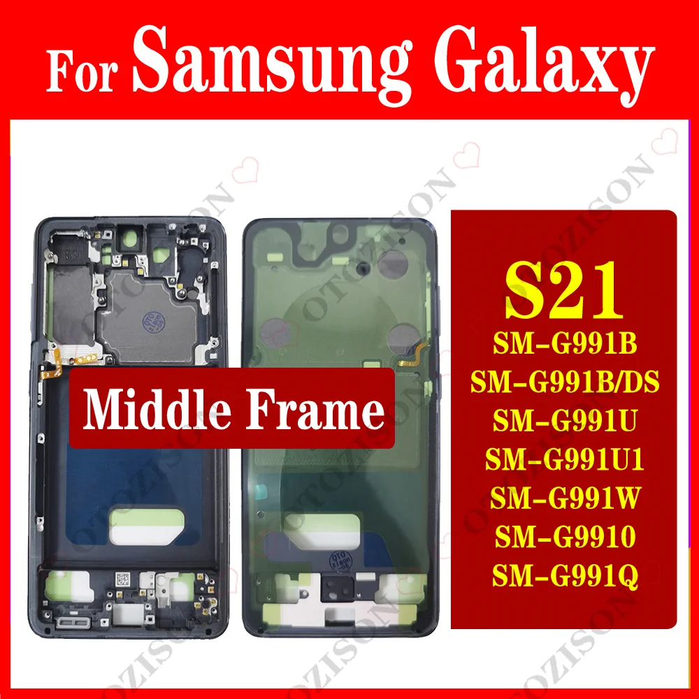 Средняя рамка S21 для Samsung Galaxy 5G SM-G991B SM-G991U SM-G991W G9910 запасные части корпуса экрана