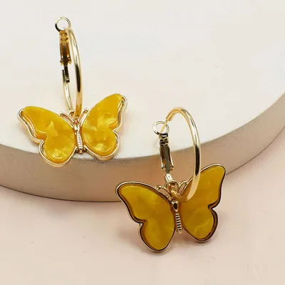 

Japanese and Korean Temperament Fashion Simple Female Butterfly Earrings Personality INS Earrings Trend Earrings