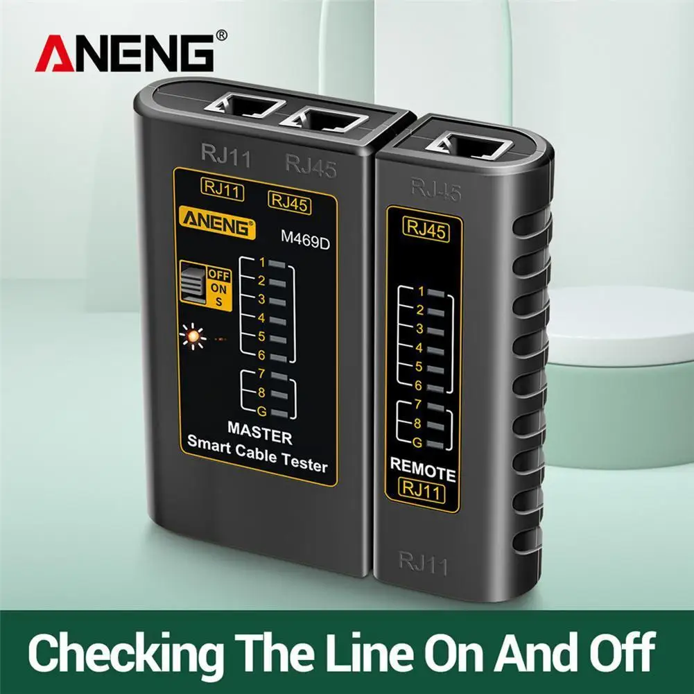 

ANENG M469D Networking Telephone Line Detector RJ45 RJ11 Network Cable Tester