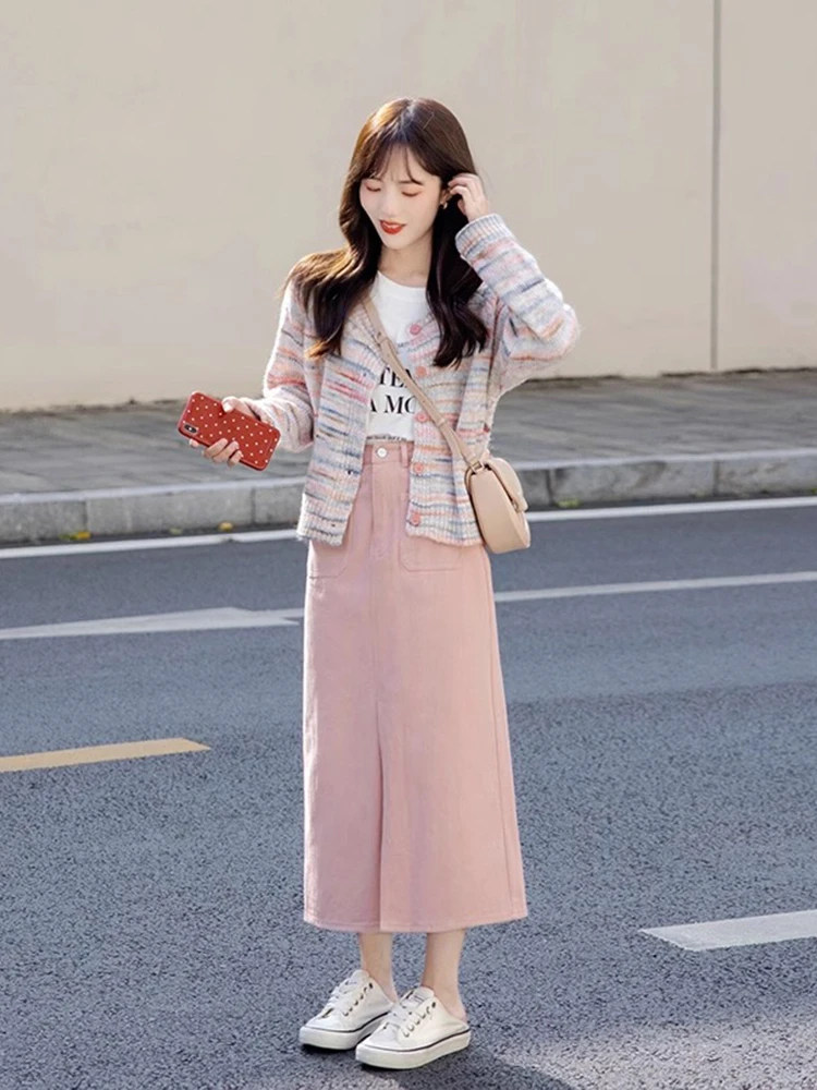 Японский модный свитер в стиле ретро верхняя одежда для женщин весна и осень 2024