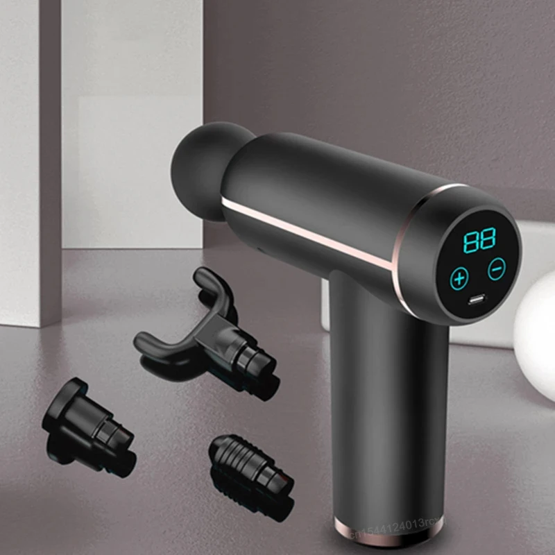 

Shoulder Massager LCD Display Massage Gun Deep Muscle Relaxation Professional Fascia Gun Slimming Body Neck Back Leg Foot