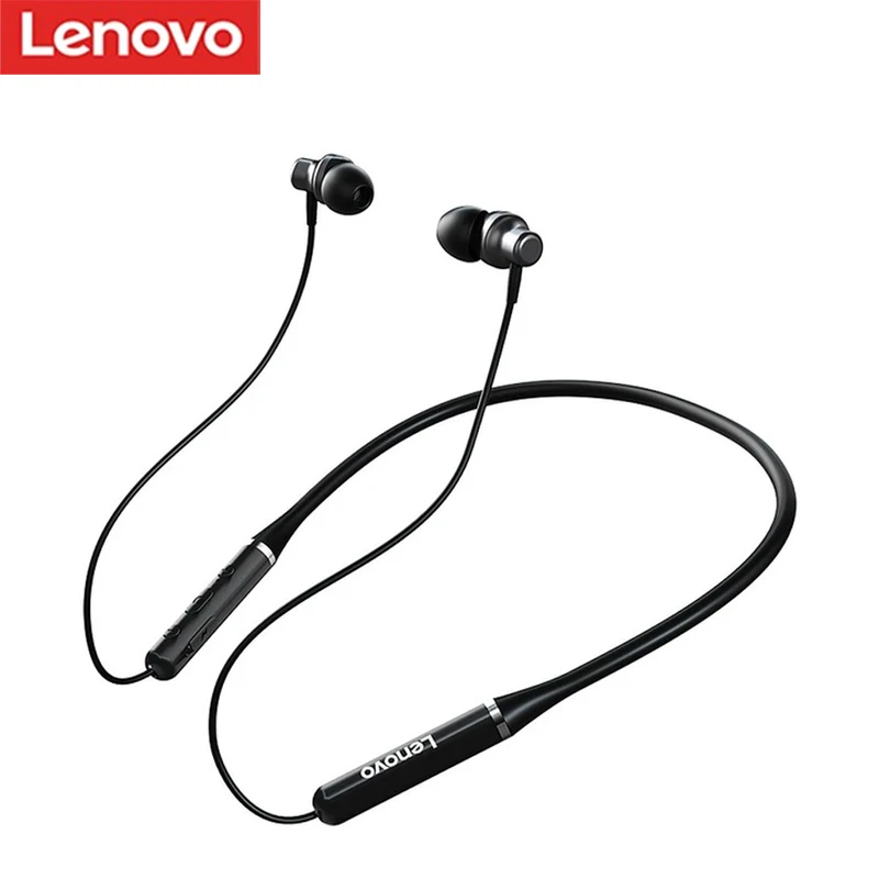 

Lenovo HE05 Bluetooth5.0 Headset Neck Hanging Magnetic Suction Neck Sports Running In-ear Earbuds Earphones Supports Charging