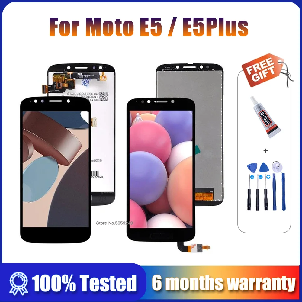 100% протестированный ЖК-дисплей для Motorola Moto E5 play Go, ЖК-дисплей с сенсорным экраном и дигитайзером, сменный ЖК-дисплей в сборе для Moto XT1920