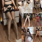 Женские длинные носки, чулки до бедра, однотонные минималистичные Соблазнительные привлекательные чулки выше колена 30D со вспышкой в стиле ретро