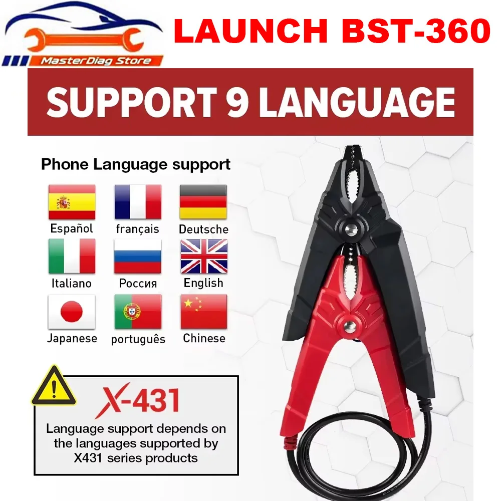 Фото Bluetooth-тестер батарей Launch X431 BST360 для использования с X-431 PRO GT, X-431 PRO V4.0, X-431 PRO3 V4.0, X-431 PRO5, X-431 PAD V №1