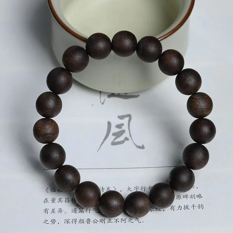 Бруней черный погружной простой браслет из бусин Будды с одним кольцом