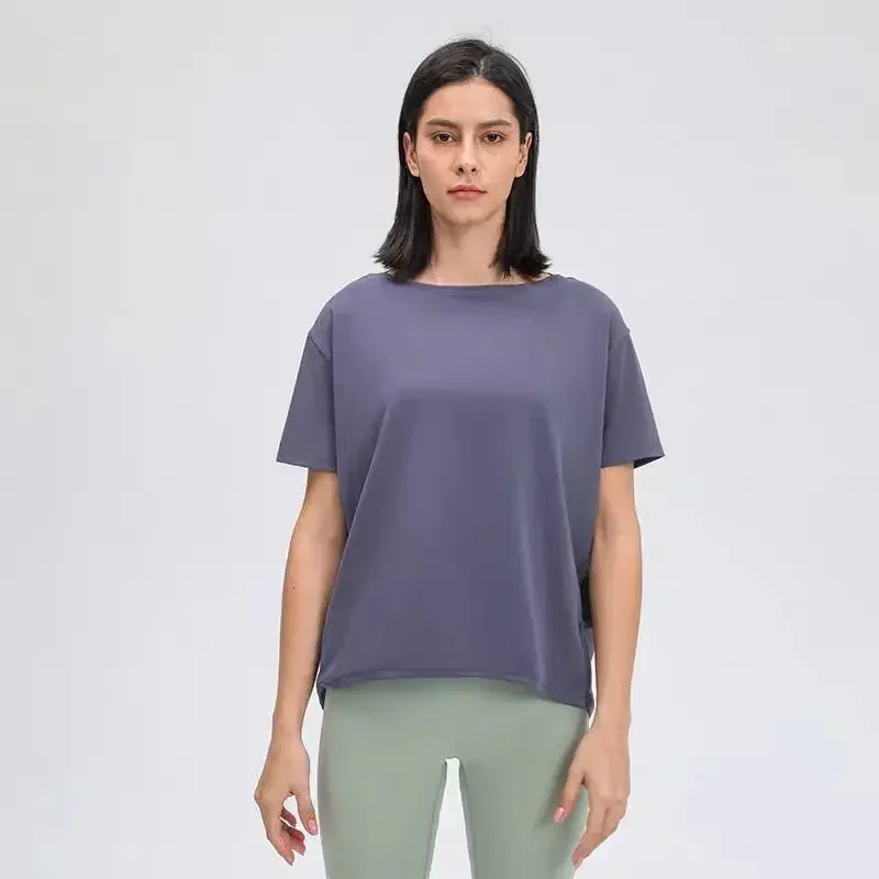 Лимонные женские свободные рубашки с короткими рукавами Back in Action спортивная