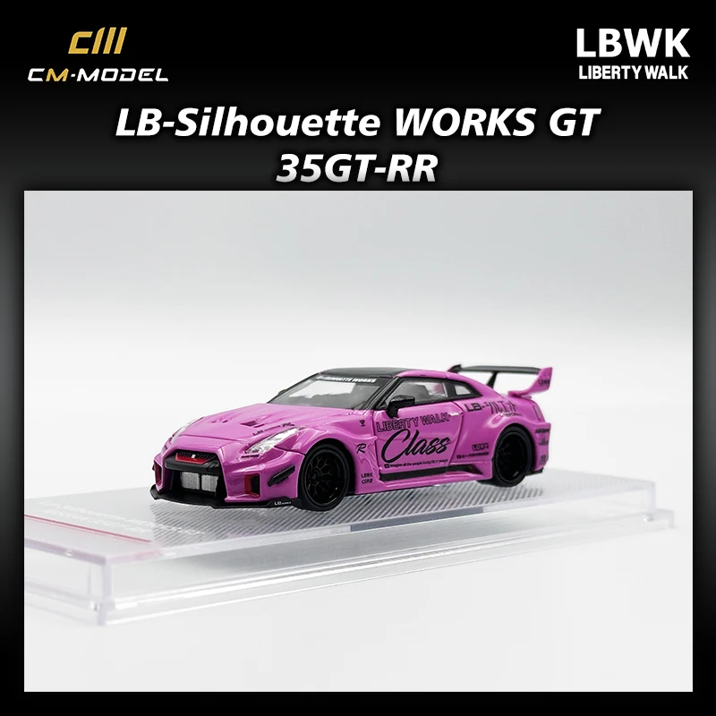См флейта 1:64 LBWK GTR R35 GT35 RR супер силуэт класс розовые сменные колеса литые под
