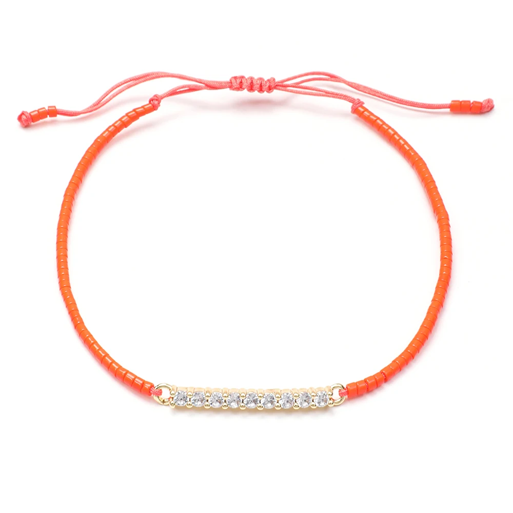 Женский блестящий браслет ZMZY с бусинами Миюки женский на запястье модные