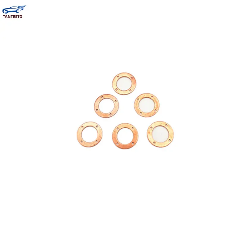 100 шт. 12X19X1 мм 4 отверстия дизельные медные прокладки для форсунок Common Rail