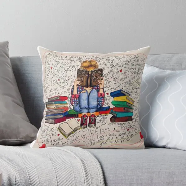 

Reading Is Dreaming With Open Eyes Printing Throw Pillow Cover Decor Wedding Soft Cushion Fashion Pillows not include