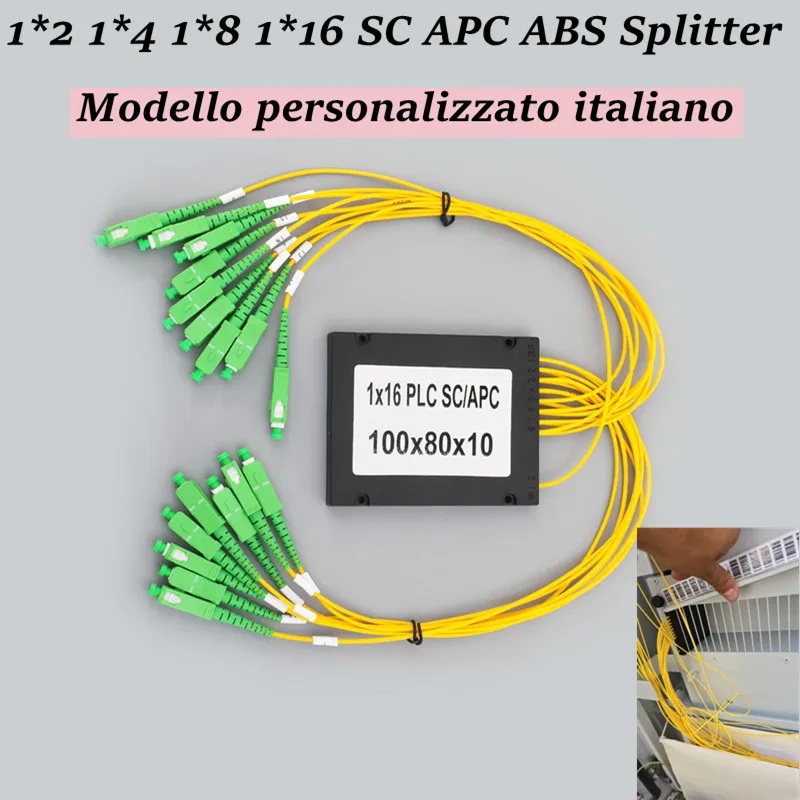 Taglia персоzata italiana 1X16 1X8 1X41X2 Оптический спилитер ABS Разветвитель SC APC Pigtail с круглой
