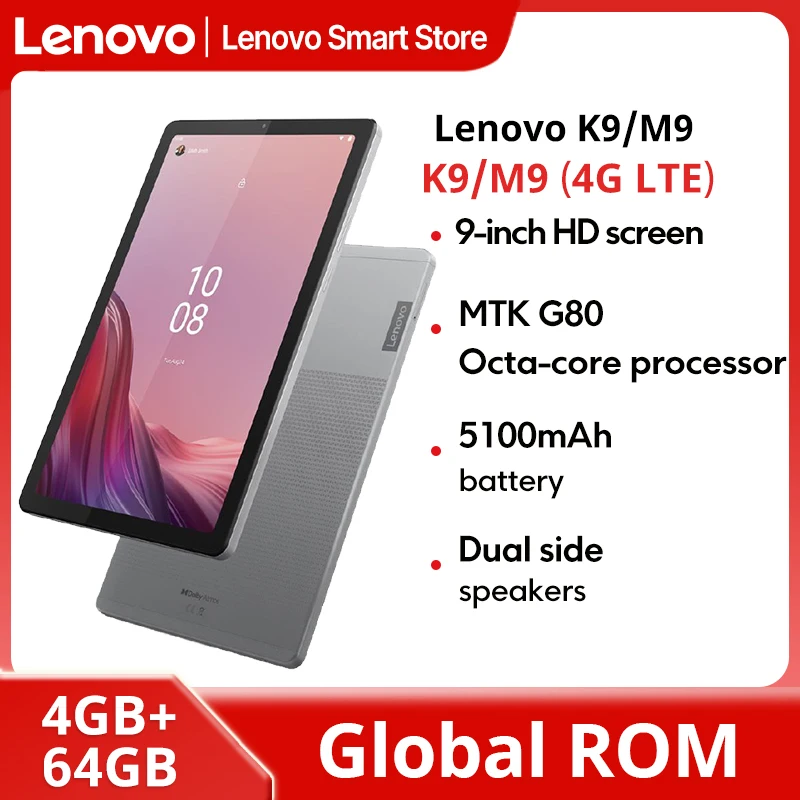 Планшет Lenovo, 9", 4/64ГБ, Wi-Fi+4G, Android | AliExpress