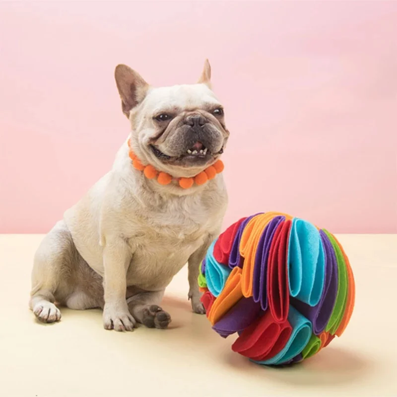 

Snuffle Ball Dog Puzzle Toys Increase IQ Slow Dispensing Feeder Pet Cat Training Games Feeding Food Intelligence Toy