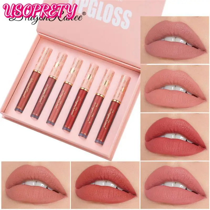 

Soft Mist Lip Gloss Lip Glaze Waterproof Non-stick Cup Lipstick Velvet Matte Lipstick Liquid Lipstick Set Lipgloss