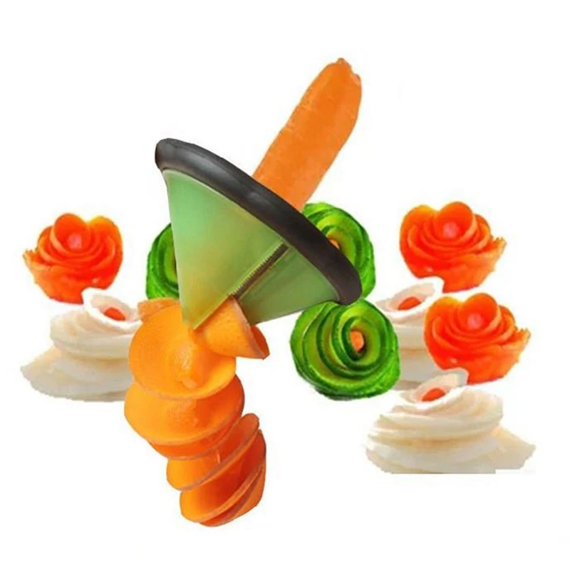 

Kitchen Tool Vegetable Fruit Multifunction Spiral Shredder Peeler Manual Cut Potato Carrot Radish Rotating Grater Home Cutter